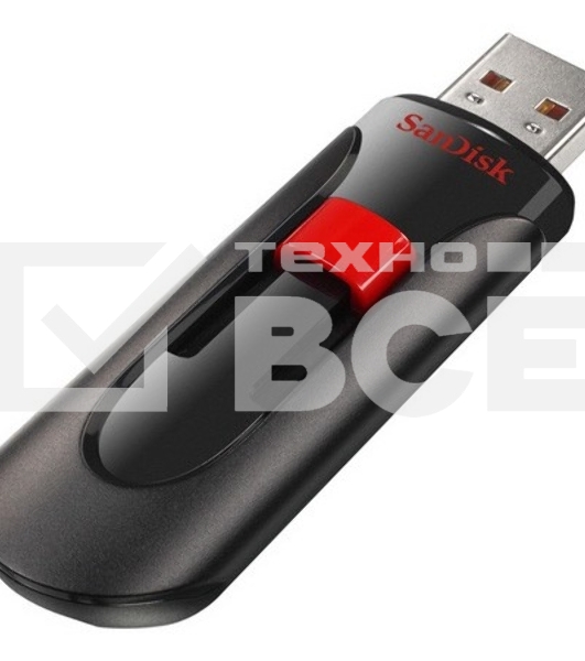 Флеш диск Sandisk 64Gb Cruzer Glide SDCZ60-064G-B35 USB2.0 черный/красный