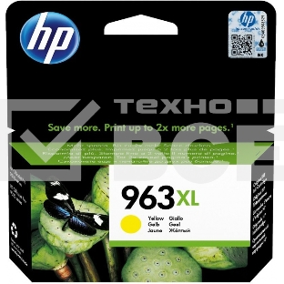 Картридж струйный HP 963XL 3JA29AE желтый увеличенной ёмкости (1600 стр) для HP OfficeJet Pro 9010, 9013, 9020, 9023