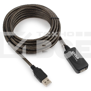 Кабель удлинитель USB 2.0 активный Gembird/Cablexpert UAE-01-5M, AM/AF, 5м