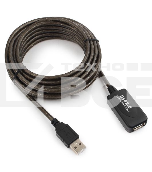 Кабель удлинитель USB 2.0 активный Gembird/Cablexpert UAE-01-5M, AM/AF, 5м