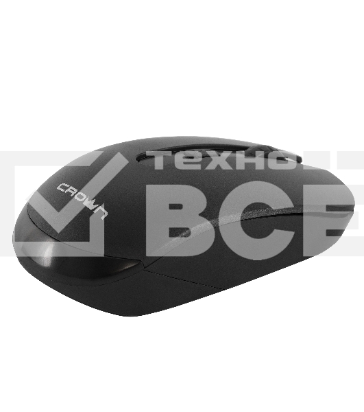 Мышь беспроводная Crown CMM-336W черный, 1600 dpi, радиоканал, USB, кнопки - 4