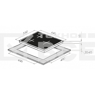 Газовая панель Maunfeld EGHG.43.33CB2/G