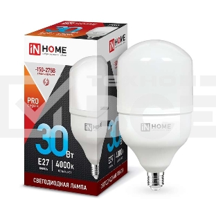 Лампа светодиодная LED-HP-PRO 30Вт 230В 4000К E27 2700лм IN HOME 4690612031071