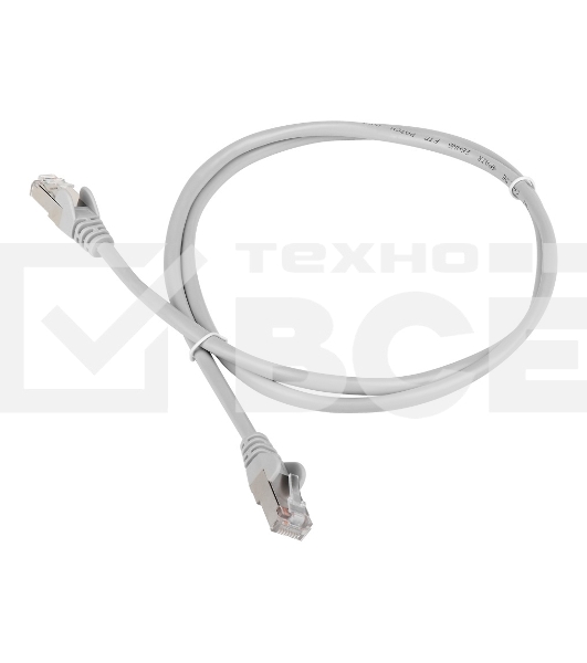 Кабель Патч-корд Lanmaster FTP TWT-45-45-1.0/S6-GY вилка RJ-45-вилка RJ-45 кат.6 1м серый ПВХ (уп.:1шт)