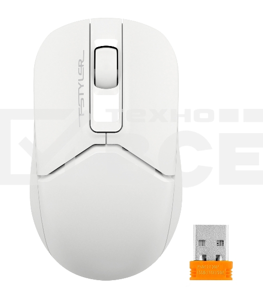 Мышь беспроводная A4Tech Fstyler FG12 белый, 1200 dpi, радиоканал, USB, кнопки - 3
