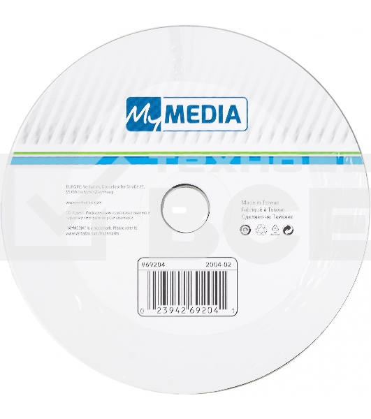 Диск CD-R MyMedia 700Mb 52x pack wrap (10шт) (69204)