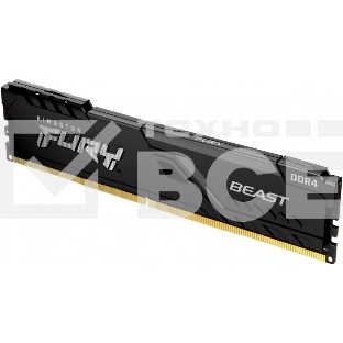 Оперативная память Kingston Fury Beast, 8GB (1x8GB), DDR4, 3200MHz, CL16, с радиатором, черный