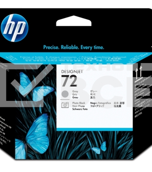 Печатающая головка HP №72 C9380A фото черный/серый печатающая головка для HP DJ T1100/T610
