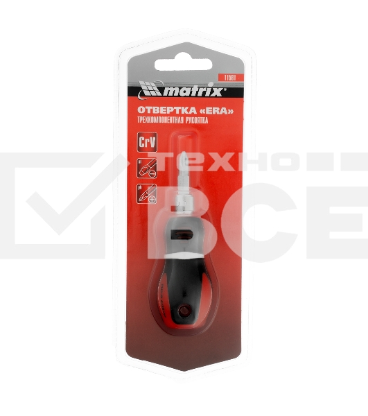 Отвертка комбинированная, SL6,0 / PH2 х 38 мм, CrV, двухкомп. рукоятка Matrix