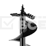 Шнек для грунта ER-150, диаметр 150мм, длина 800мм,соединение 20мм, съёмный нож  Denzel, фото2