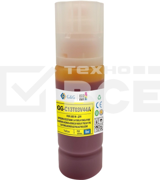 Чернила G&G GG-C13T03V44A 101Y желтый70мл для Epson L4150/L4160/L6160/L6170