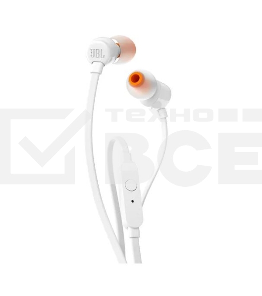 Наушники JBL Tune 110, 3.5 мм, внутриканальные, белый