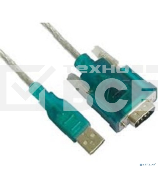 Кабель AM/Com port 9pin 1.2м Aopen/Qust адаптер USB -> RS232, DE9P (добавляет в систему новый COM порт), ACU804