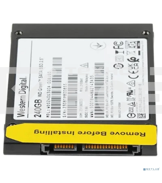 Накопитель SSD WD Green WDS240G3G0A, 240Gb, SATA III, 2.5