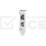 Сетевая карта/ QNAP QXG-10G2T Dual-port BASET 10GbE network expansion card; low-profile form factor; PCIe Gen3 x4, фото 1