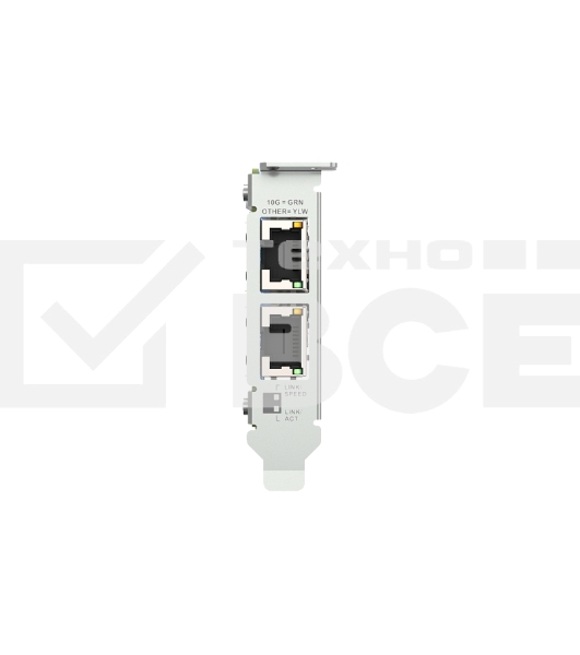 Сетевая карта/ QNAP QXG-10G2T Dual-port BASET 10GbE network expansion card; low-profile form factor; PCIe Gen3 x4