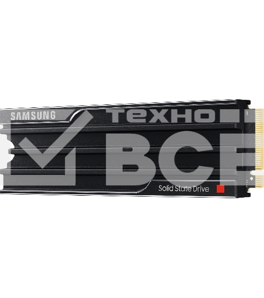 Твердотельный диск 1TB Samsung 9100 PRO, M.2, PCI-E 5.0 x4, TLC 3D NAND [R/W - 14800/13400 MB/s] с радиатором