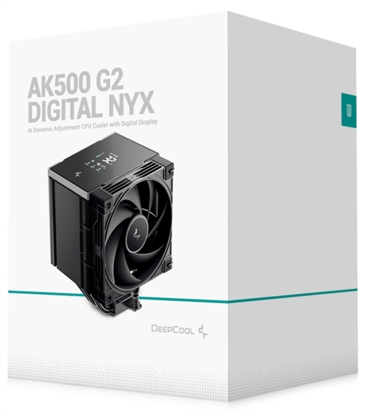 Кулер для процессора DEEPCOOL AK500 G2 DIGITAL NYX LGA1851/1700/1200/115X/AM5/AM4 (9шт/кор, TDP 240W, PWM, Fan 120мм, 5 тепл. Трубок, Copper Base, черный) RET (R-AK500G2-BKNNMN-GJD-1)