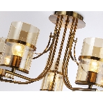 Светильник Ambrella light TR3222/5 GD/TI золото/янтарь E27*5 max 40W D540*300, фото4