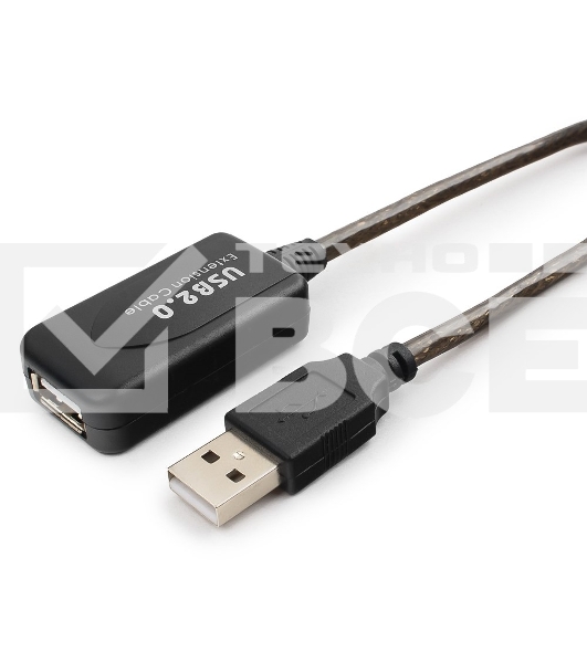 Кабель удлинитель USB 2.0 активный Gembird/Cablexpert UAE-01-5M, AM/AF, 5м