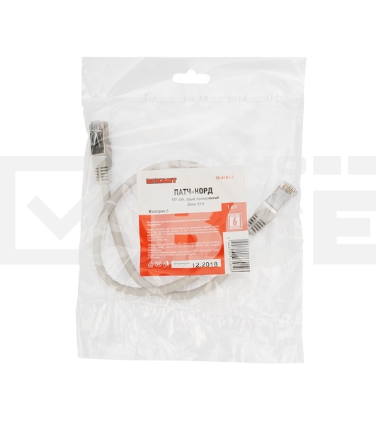 Rexant Пaтч-корд F/UTP, категория 6, RJ45-RJ45, экранированный, PVC серый, 0,5м