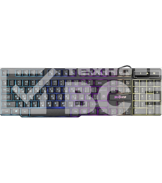 Клавиатура Defender Mayhem GK-360DL проводная, USB Type-A, чёрный