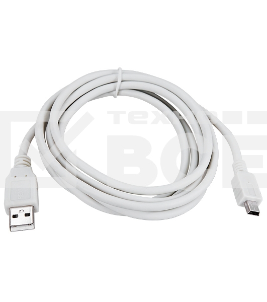 Кабель mini USB (male) штекер - USB-A (male) штекер, длина 3 метра, серый (PE пакет)  18-1136  Rexant