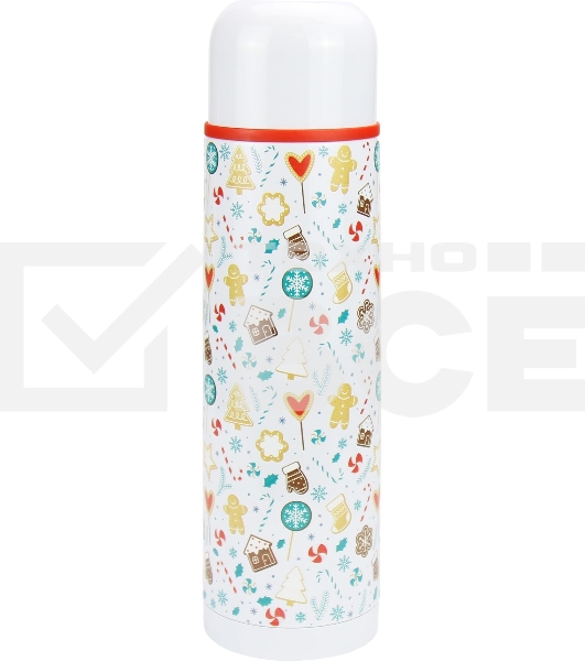 Термос Starwind New Year 11-1000 1 л. белый/рисунок