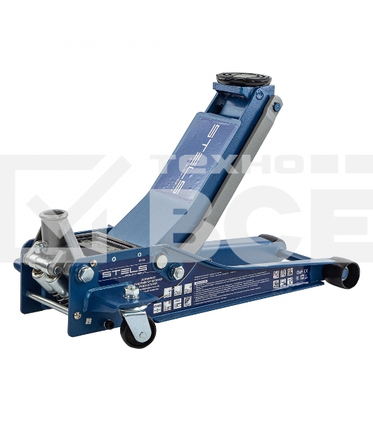 Домкрат гидравлический подкатной STELS 51136, быстрый подъем 3т low profile quick lift 75-515мм про