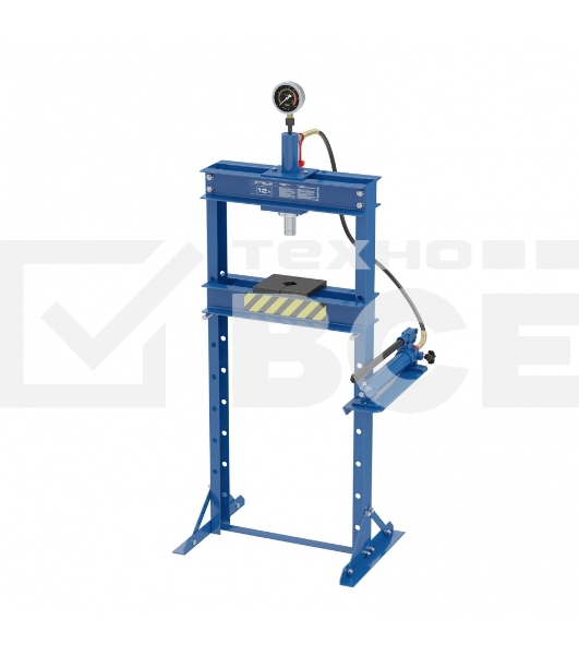 Пресс гидравлический с манометром, 12 т (комплект из 2 частей) Stels
