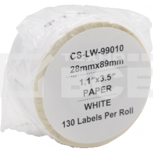 Этикетки Cactus CS-LW-99010 сег.:89x28мм черный белый 130шт/рул Dymo Label Writer 450/4XL