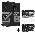 Комплект ИБП EX296001RUS + батарея 65Aч EX282980RUS 2шт (инвертор, синус, для котла, настенный) ExeGate FineSine SX-2000.LCD.AVR.2SH <2000VA/1400W, чистая синусоида, цветной LCD-дисплей, AVR, 2*Schuko, линейно-интерактивный, крепление настенное/универсаль, фото2