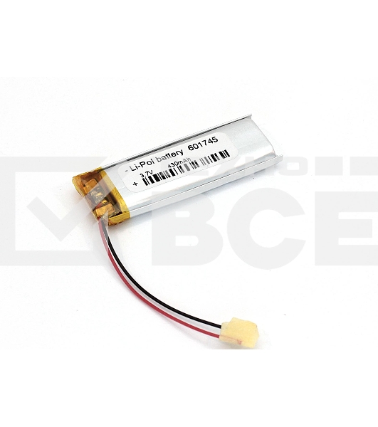 Аккумулятор Li-Pol (батарея) 6*17*45мм 2pin 3.7V/430mAh