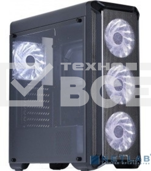 Корпус ZALMAN I3, без БП, большое боковое окно, черный,  ATX