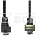 Патч-корд Vention прямой UTP cat.6a, RJ45 угол 90 - 2м. Черный, фото3