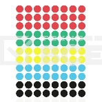 Этикетки Avery Zweckform 3090 104шт на листе диаметр 8мм/70г/м2/4л./ассорти самоклей. универсальная, фото2