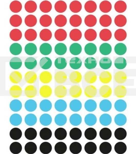 Этикетки Avery Zweckform 3090 104шт на листе диаметр 8мм/70г/м2/4л./ассорти самоклей. универсальная