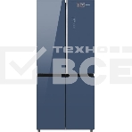 Холодильник Weissgauff WCD 590 NoFrost Inverter Premium Biofresh Blue Glass синий трёхкамерный 359/180 л морозилка снизу, фото21