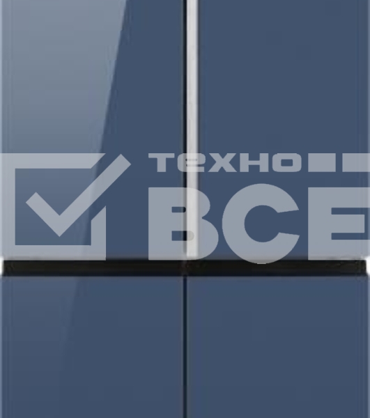 Холодильник Weissgauff WCD 590 NoFrost Inverter Premium Biofresh Blue Glass синий трёхкамерный 359/180 л морозилка снизу