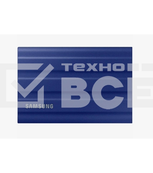 Накопитель  Samsung External SSD T7 Shield, 2TB, Type C-to-C/A, USB 3.2 Gen2, R/W 1050/1000MB/s, IP65, 88x59x13mm, 98g, Blue (12 мес.)