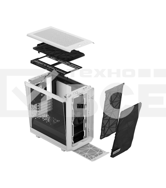 Компьютерный корпус Fractal Design Meshify 2 Mini белый TG Clear Tint/FD-C-MES2M-02