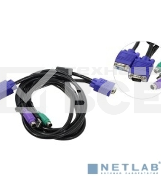 Кабель ProCase CE0300 3.0м PS/2 + USB для KVM переключателей Procase серии Е