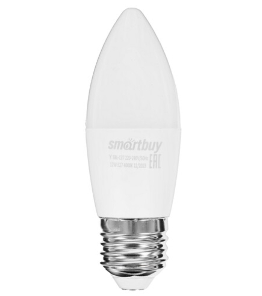 Светодиодная (LED) лампа Smartbuy-C37-12W/4000/E27