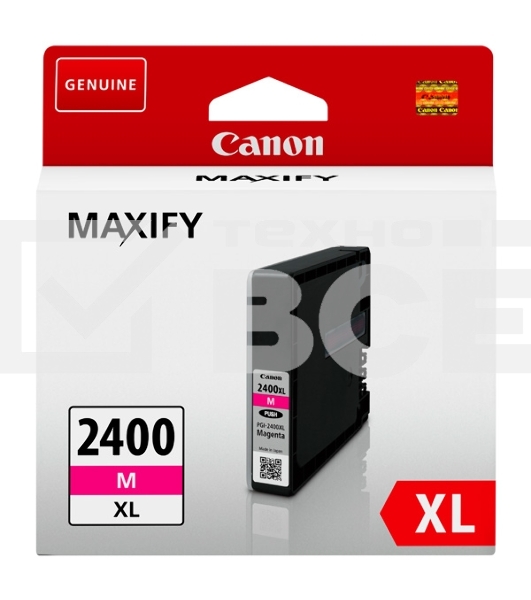 Картридж струйный CANON PGI-2400XL пурпурный, 1500 стр., для MAXIFY iB4040/МВ5040/МВ5340