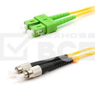Патч-корд оптический переходной (SM), 9/125 (OS2), SC/APC-FC/UPC, (Duplex), PVC, 5м