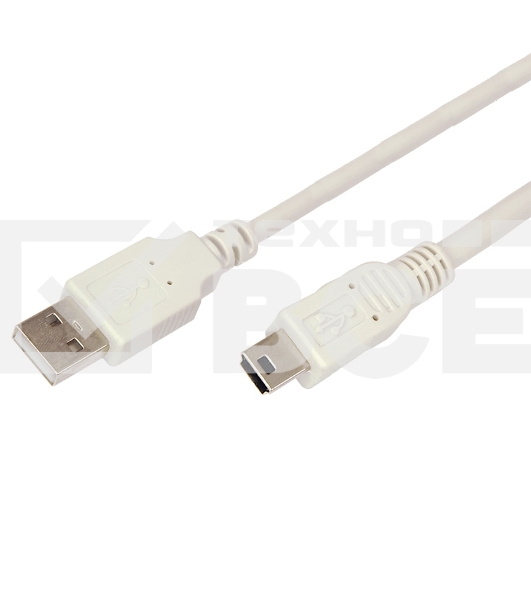 Кабель USB (шт. mini USB - шт. USB A) 1.8 метра, серый REXANT