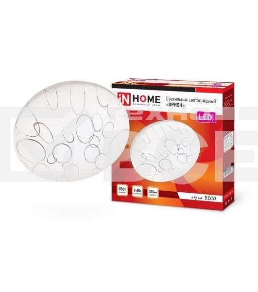 Светильник светодиодный DECO ОРИОН 36Вт 230В 6500К 2340лм 350мм IN HOME 4690612025087
