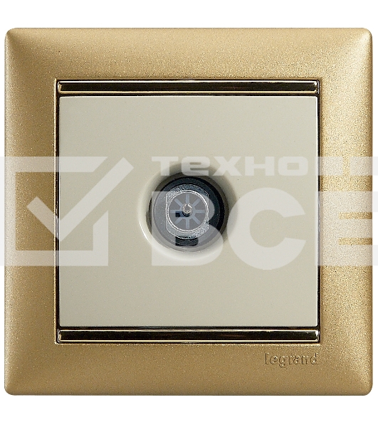 Розетка телевизионная Legrand 774329 TV Valena звезда 1,5Дб 2400МГц (слоновая кость)
