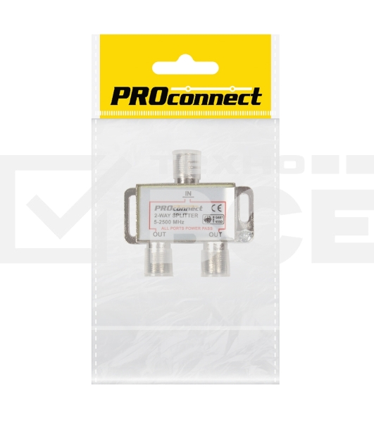 Делитель  (FD-2515) ТВ  х 2 под F разъём 2500 СПУТНИК   PROCONNECT