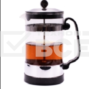 Френч-пресс TECO TС-P7080 0,8 л. из пластика и стекла черный